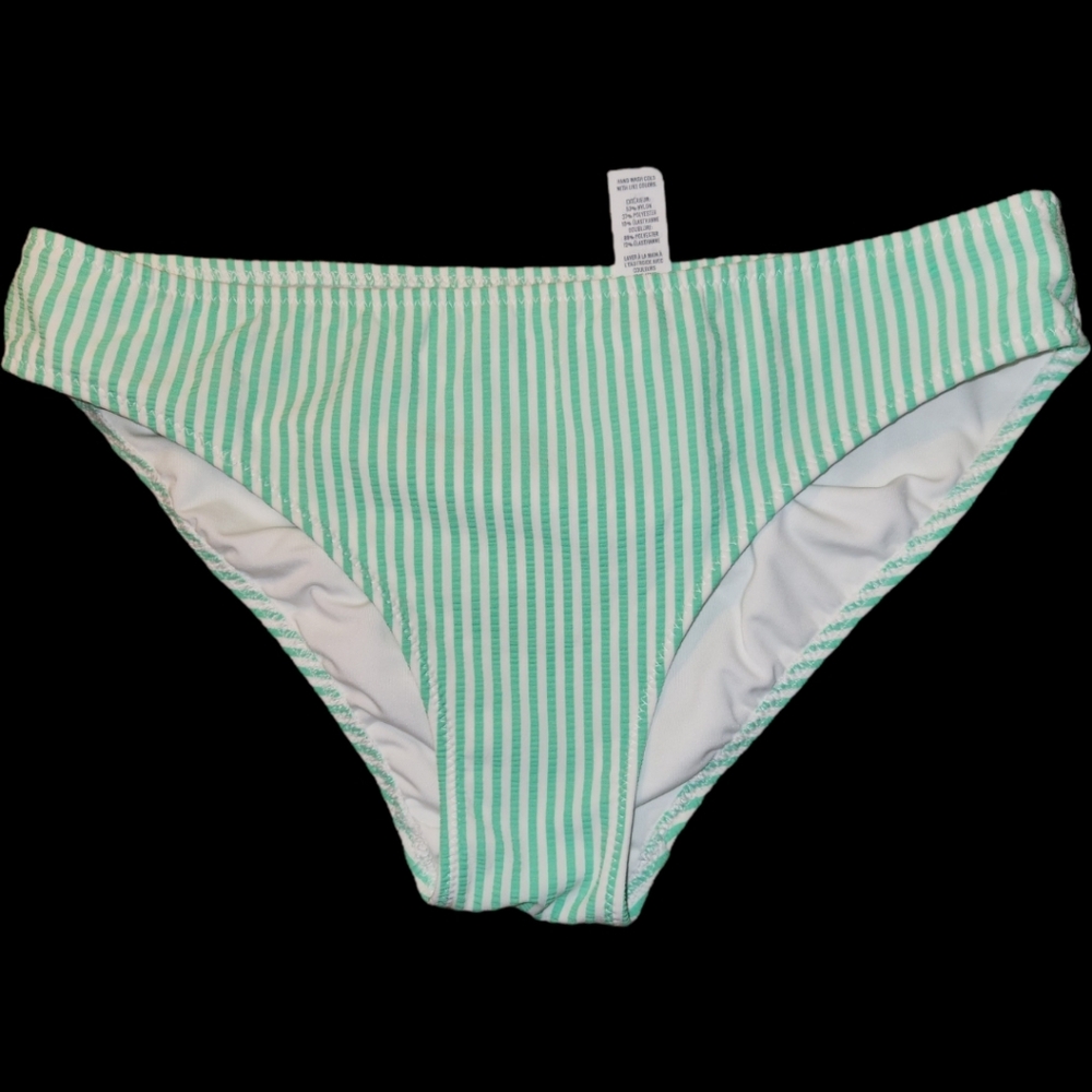 Aerie Green and White Bikini Bottom Small Size